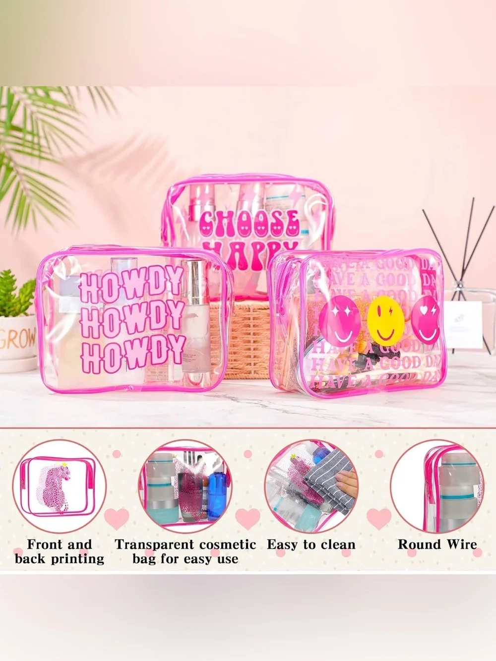 Pink Accessories Pouch - Choose Yours!